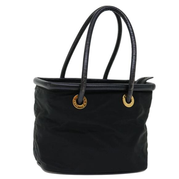 CELINE Hand Bag Nylon Black